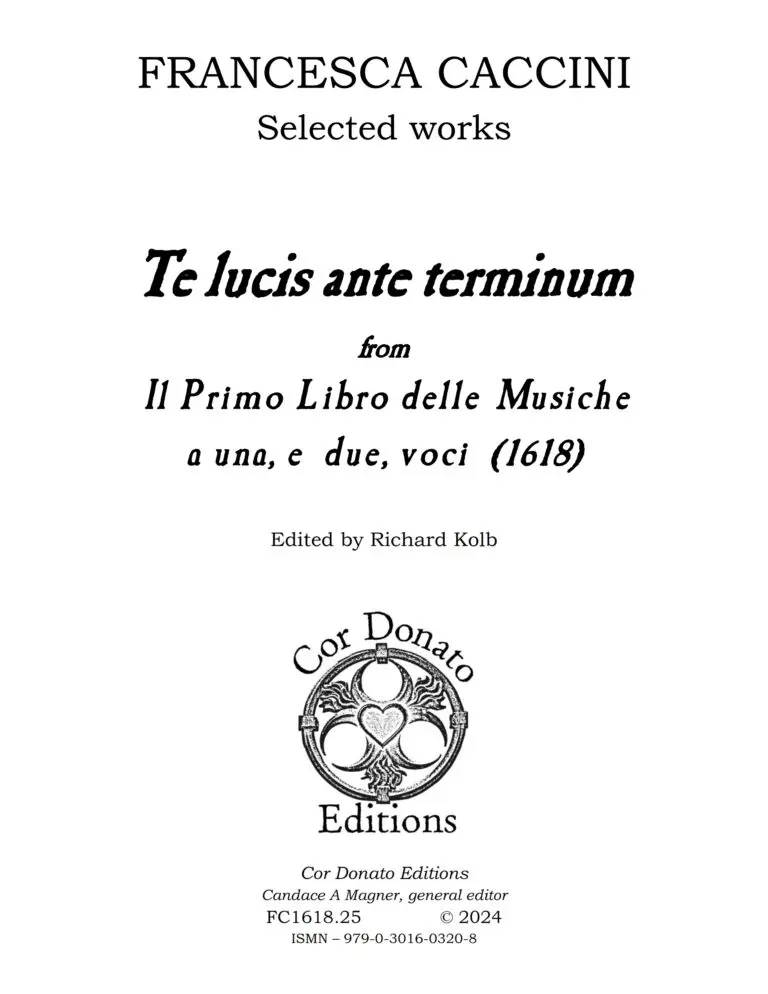 Cover of Te lucis ante terminum