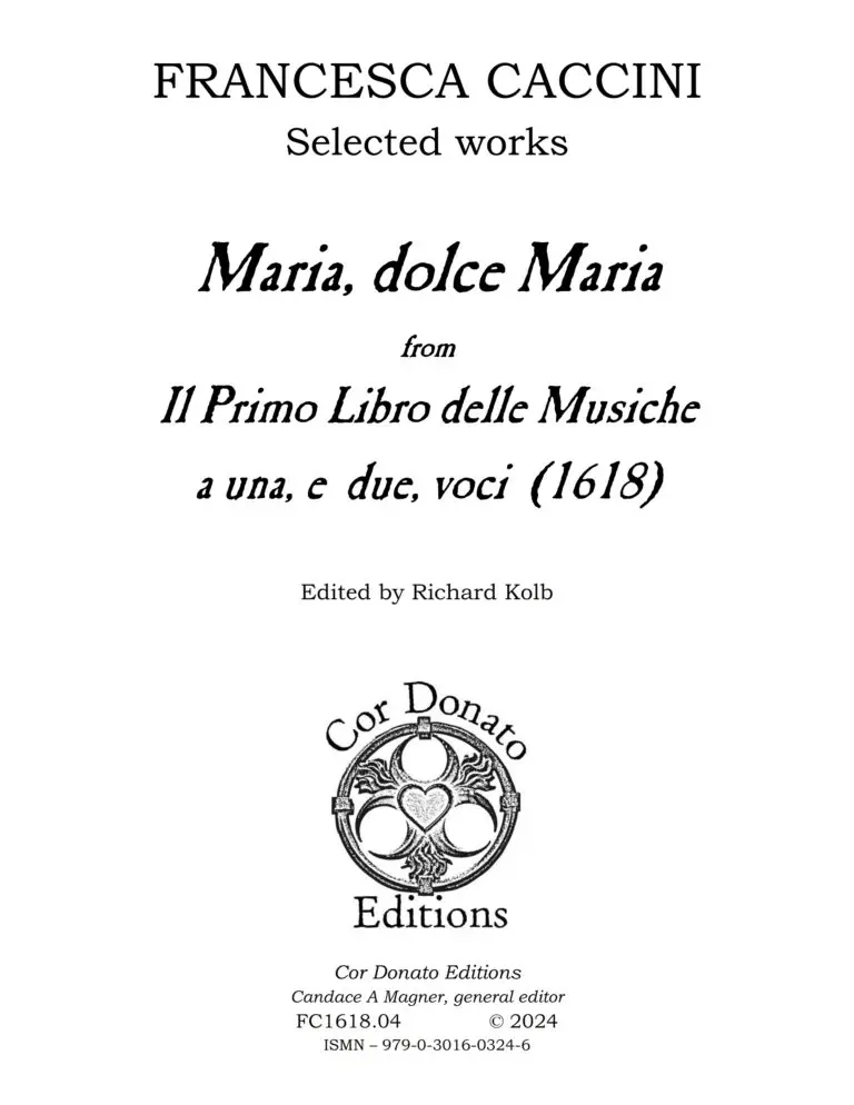 Cover of Maria, dolce Maria